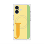 プレミアムスクエアケース with MagSafe［ オリジナル - initial color line - J yellow ］