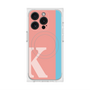 プレミアムスクエアケース with MagSafe［ オリジナル - initial color line - K pink ］