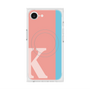 プレミアムスクエアケース with MagSafe［ オリジナル - initial color line - K pink ］