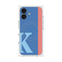 プレミアムスクエアケース with MagSafe［ オリジナル - initial color line - K blue ］