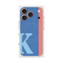 プレミアムスクエアケース with MagSafe［ オリジナル - initial color line - K blue ］