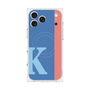 プレミアムスクエアケース with MagSafe［ オリジナル - initial color line - K blue ］