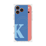 プレミアムスクエアケース with MagSafe［ オリジナル - initial color line - K blue ］
