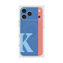 プレミアムスクエアケース with MagSafe［ オリジナル - initial color line - K blue ］