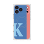 プレミアムスクエアケース with MagSafe［ オリジナル - initial color line - K blue ］