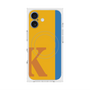 プレミアムスクエアケース with MagSafe［ オリジナル - initial color line - K orange ］