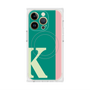 プレミアムスクエアケース with MagSafe［ オリジナル - initial color line - K green ］