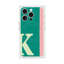 プレミアムスクエアケース with MagSafe［ オリジナル - initial color line - K green ］