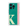 プレミアムスクエアケース with MagSafe［ オリジナル - initial color line - K green ］
