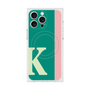 プレミアムスクエアケース with MagSafe［ オリジナル - initial color line - K green ］