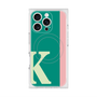 プレミアムスクエアケース with MagSafe［ オリジナル - initial color line - K green ］