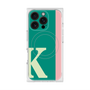 プレミアムスクエアケース with MagSafe［ オリジナル - initial color line - K green ］