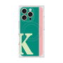 プレミアムスクエアケース with MagSafe［ オリジナル - initial color line - K green ］