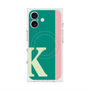 プレミアムスクエアケース with MagSafe［ オリジナル - initial color line - K green ］