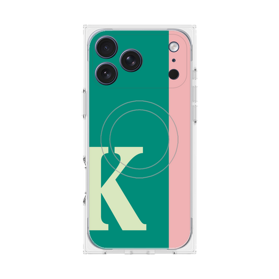 プレミアムスクエアケース with MagSafe［ オリジナル - initial color line - K green ］
