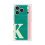 プレミアムスクエアケース with MagSafe［ オリジナル - initial color line - K green ］