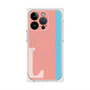 プレミアムスクエアケース with MagSafe［ オリジナル - initial color line - L pink ］