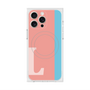 プレミアムスクエアケース with MagSafe［ オリジナル - initial color line - L pink ］