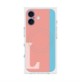プレミアムスクエアケース with MagSafe［ オリジナル - initial color line - L pink ］