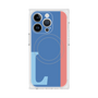 プレミアムスクエアケース with MagSafe［ オリジナル - initial color line - L blue ］