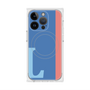プレミアムスクエアケース with MagSafe［ オリジナル - initial color line - L blue ］