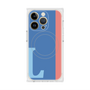 プレミアムスクエアケース with MagSafe［ オリジナル - initial color line - L blue ］