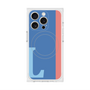 プレミアムスクエアケース with MagSafe［ オリジナル - initial color line - L blue ］