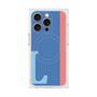 プレミアムスクエアケース with MagSafe［ オリジナル - initial color line - L blue ］