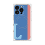 プレミアムスクエアケース with MagSafe［ オリジナル - initial color line - L blue ］