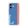 プレミアムスクエアケース with MagSafe［ オリジナル - initial color line - L blue ］