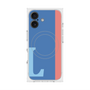 プレミアムスクエアケース with MagSafe［ オリジナル - initial color line - L blue ］