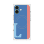 プレミアムスクエアケース with MagSafe［ オリジナル - initial color line - L blue ］