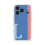 プレミアムスクエアケース with MagSafe［ オリジナル - initial color line - L blue ］