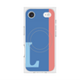 プレミアムスクエアケース with MagSafe［ オリジナル - initial color line - L blue ］