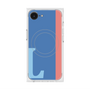 プレミアムスクエアケース with MagSafe［ オリジナル - initial color line - L blue ］