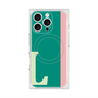 プレミアムスクエアケース with MagSafe［ オリジナル - initial color line - L green ］