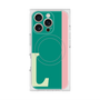 プレミアムスクエアケース with MagSafe［ オリジナル - initial color line - L green ］