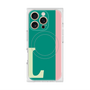 プレミアムスクエアケース with MagSafe［ オリジナル - initial color line - L green ］
