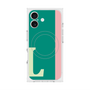 プレミアムスクエアケース with MagSafe［ オリジナル - initial color line - L green ］
