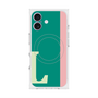 プレミアムスクエアケース with MagSafe［ オリジナル - initial color line - L green ］