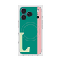 プレミアムスクエアケース with MagSafe［ オリジナル - initial color line - L green ］