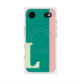 プレミアムスクエアケース with MagSafe［ オリジナル - initial color line - L green ］