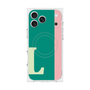 プレミアムスクエアケース with MagSafe［ オリジナル - initial color line - L green ］