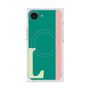 プレミアムスクエアケース with MagSafe［ オリジナル - initial color line - L green ］