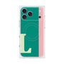 プレミアムスクエアケース with MagSafe［ オリジナル - initial color line - L green ］