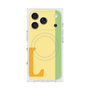 プレミアムスクエアケース with MagSafe［ オリジナル - initial color line - L yellow ］