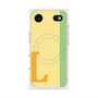 プレミアムスクエアケース with MagSafe［ オリジナル - initial color line - L yellow ］
