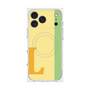 プレミアムスクエアケース with MagSafe［ オリジナル - initial color line - L yellow ］