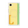 プレミアムスクエアケース with MagSafe［ オリジナル - initial color line - L yellow ］
