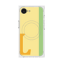 プレミアムスクエアケース with MagSafe［ オリジナル - initial color line - L yellow ］
